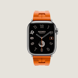 Series 9表盘& Apple Watch Hermès 41毫米单圈Kilim折叠扣表带| Hermès